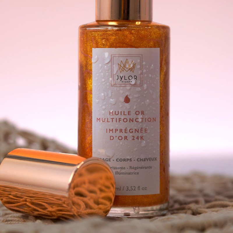 Photo ambiance huile multifonction or 24K