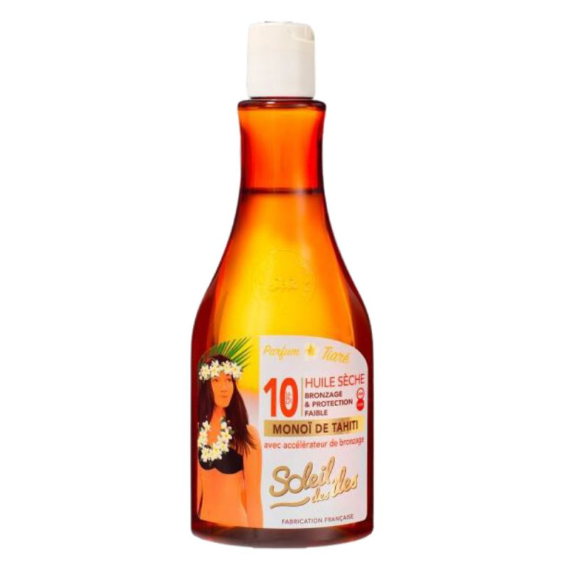 Huile sèche Monoi SPF10 - Tiaré - Soleil des Iles à petits prix chez SAGA COSMETICS