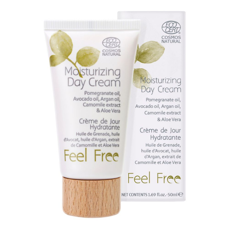 Crème de jour hydratante - Huile de grenade & Avocat crème et packaging