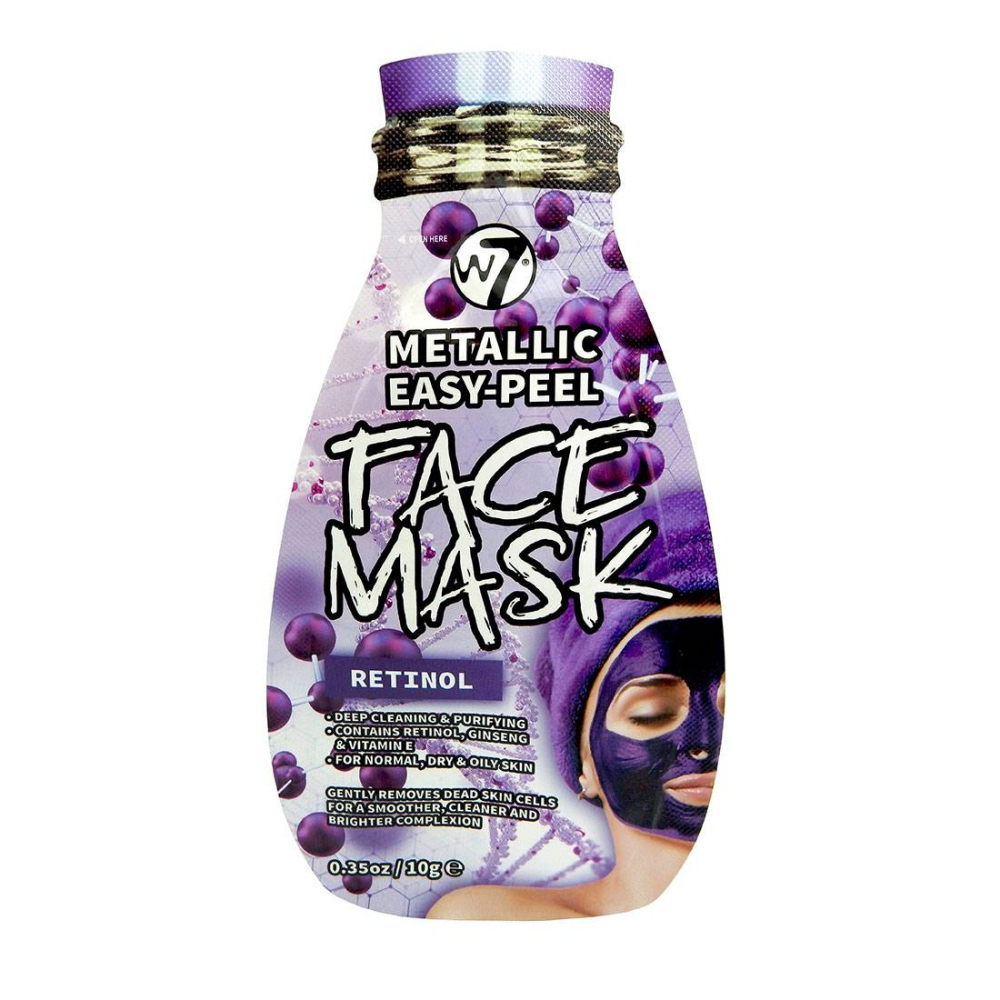 Masque peel-off métallic composé de rétinol. W7. Masque peel-off métallic composé de rétinol. W7.