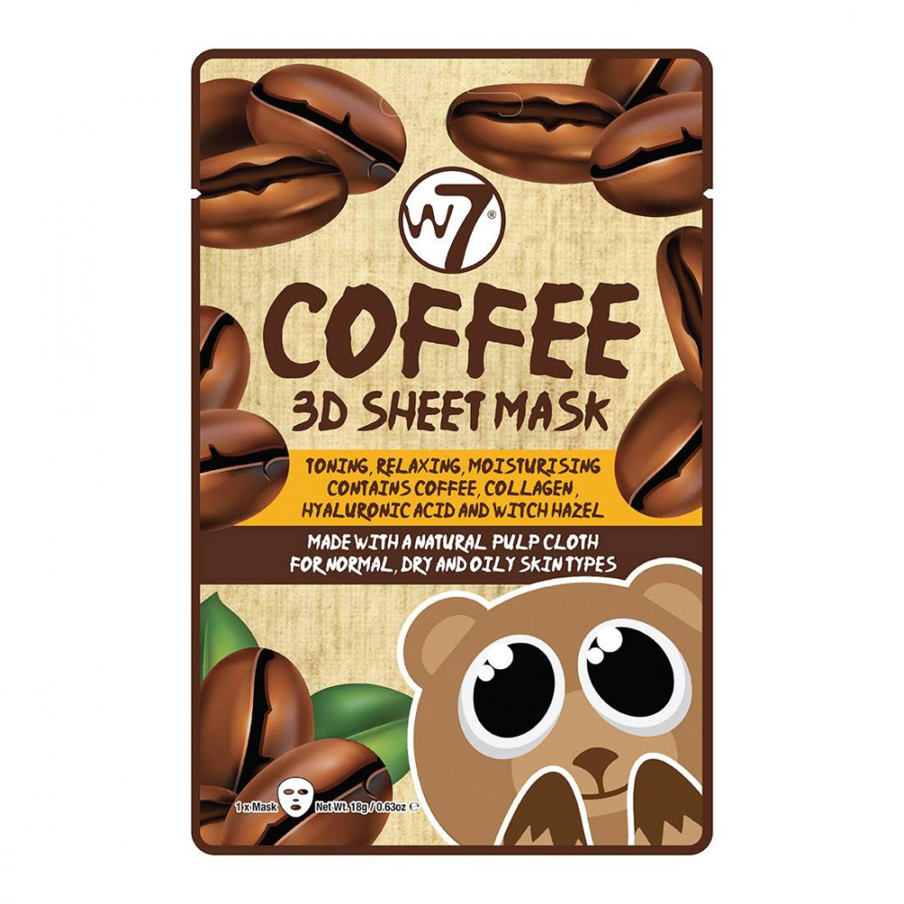 Masque visage tissu 3D coffee Masque visage tissu 3D coffee