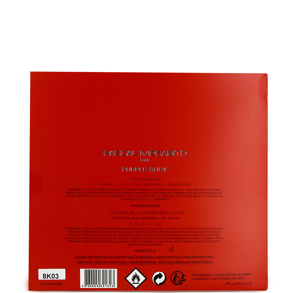 Eau de parfum Private red - Bruno Saint-hilaire - ingrédients Eau de parfum Private red - Bruno Saint-hilaire - ingrédients